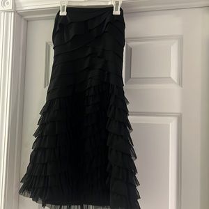 Black ruffle semi formal dress